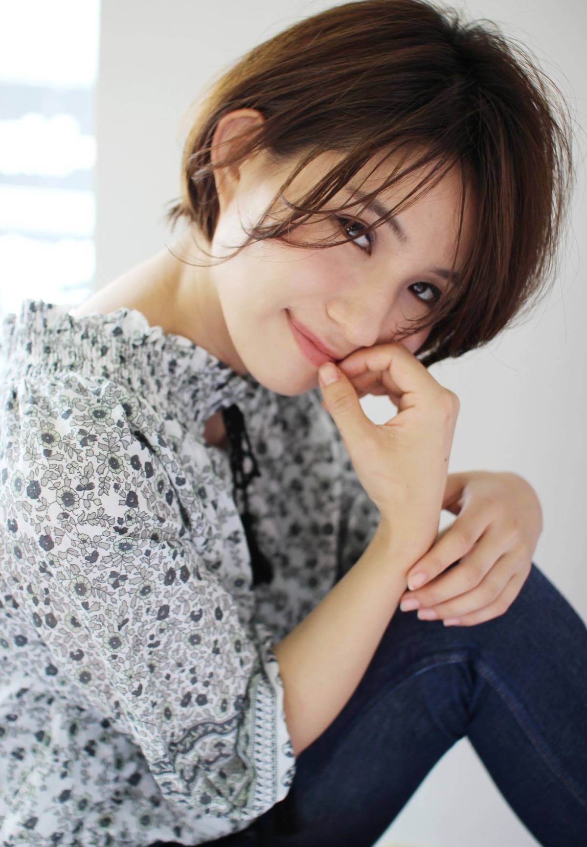 ウェットな質感のショート