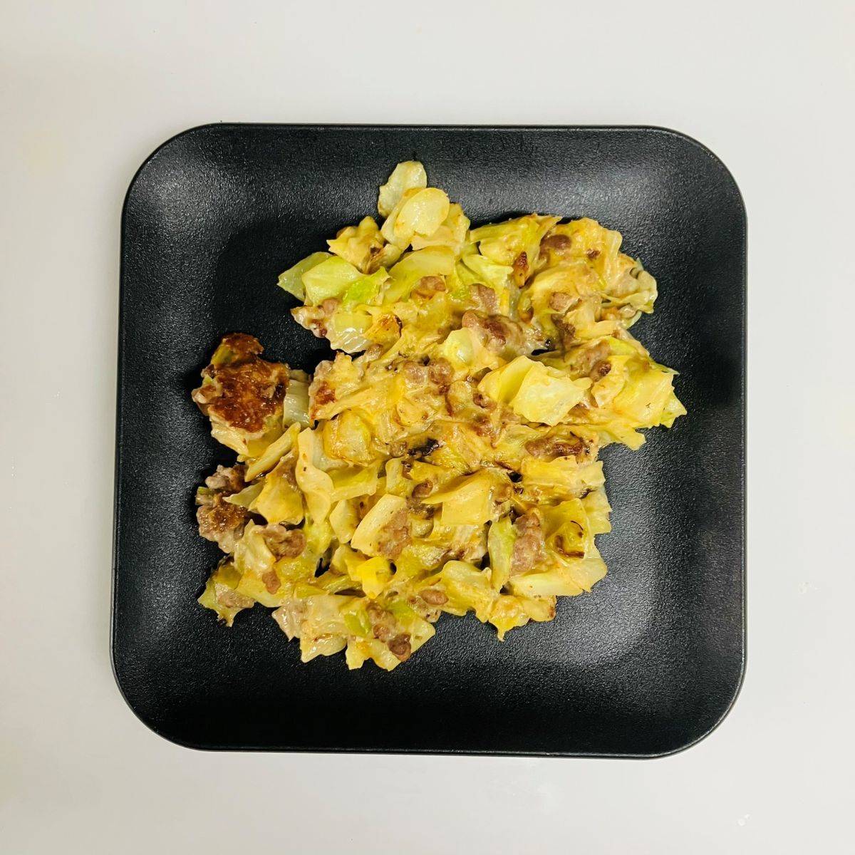 JAグループ公式の「もんじゃ風ひき肉キャベツ炒めカレー風味」のレシピ