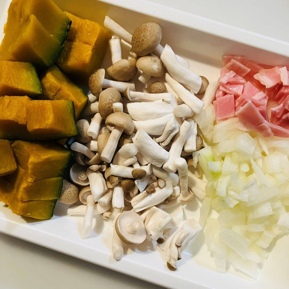 JAグループ公式の「ごろごろカボチャとキノコのリゾット風」のレシピ