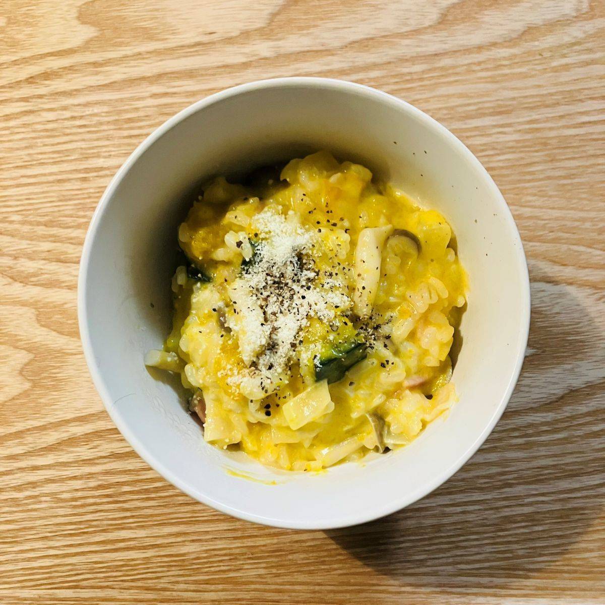 JAグループ公式の「ごろごろカボチャとキノコのリゾット風」のレシピ