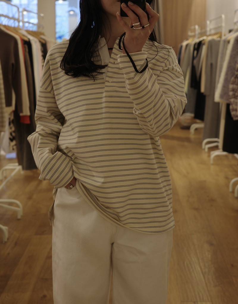 ボーダーラガーシャツ