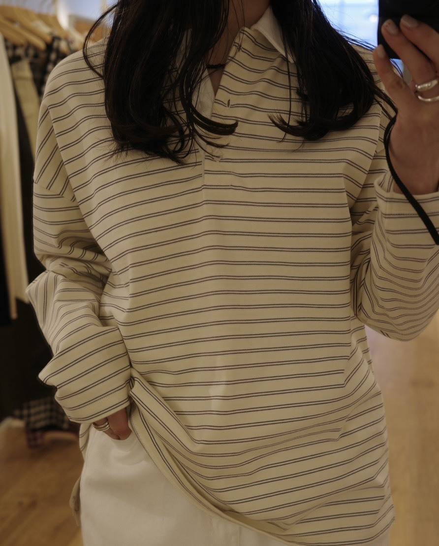 ボーダーラガーシャツ