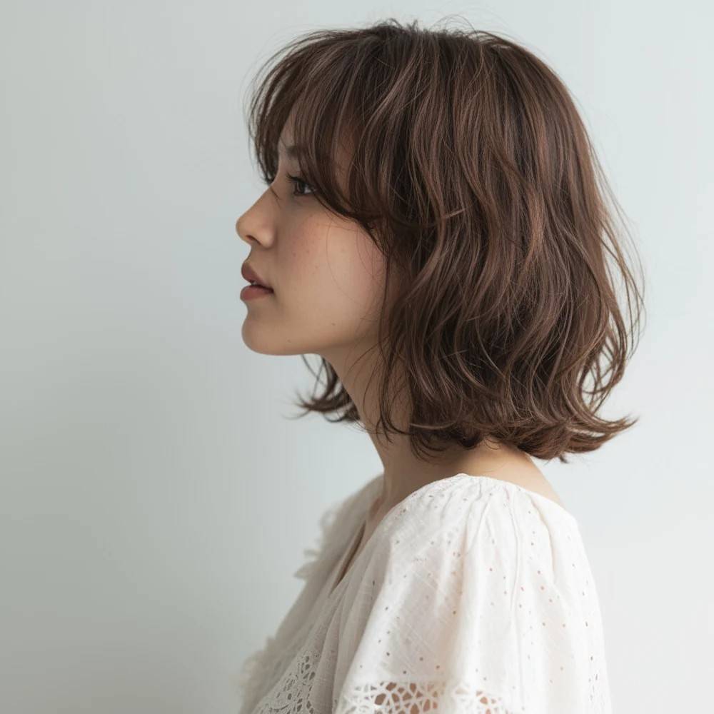柔らか質感のニュアンスボブ