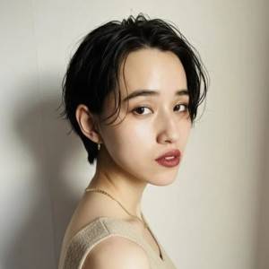  エッジの効いた大人ハンサムショート 