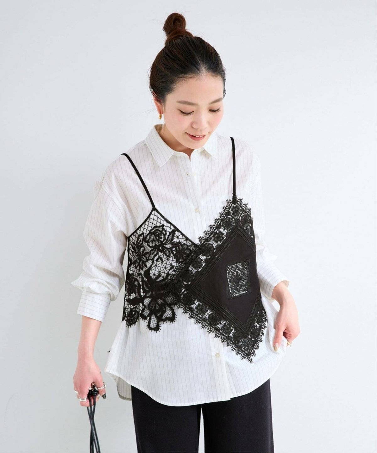 ハイウエストチノパンコーデ