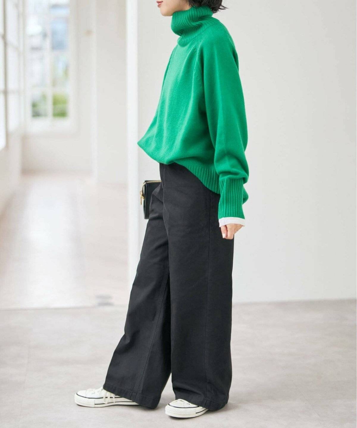 ワイドチノパンコーデ
