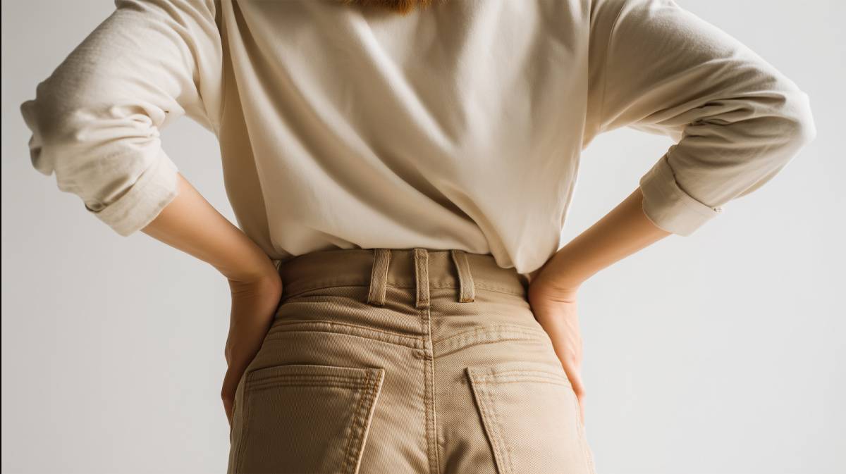 チノパンをはいた女性