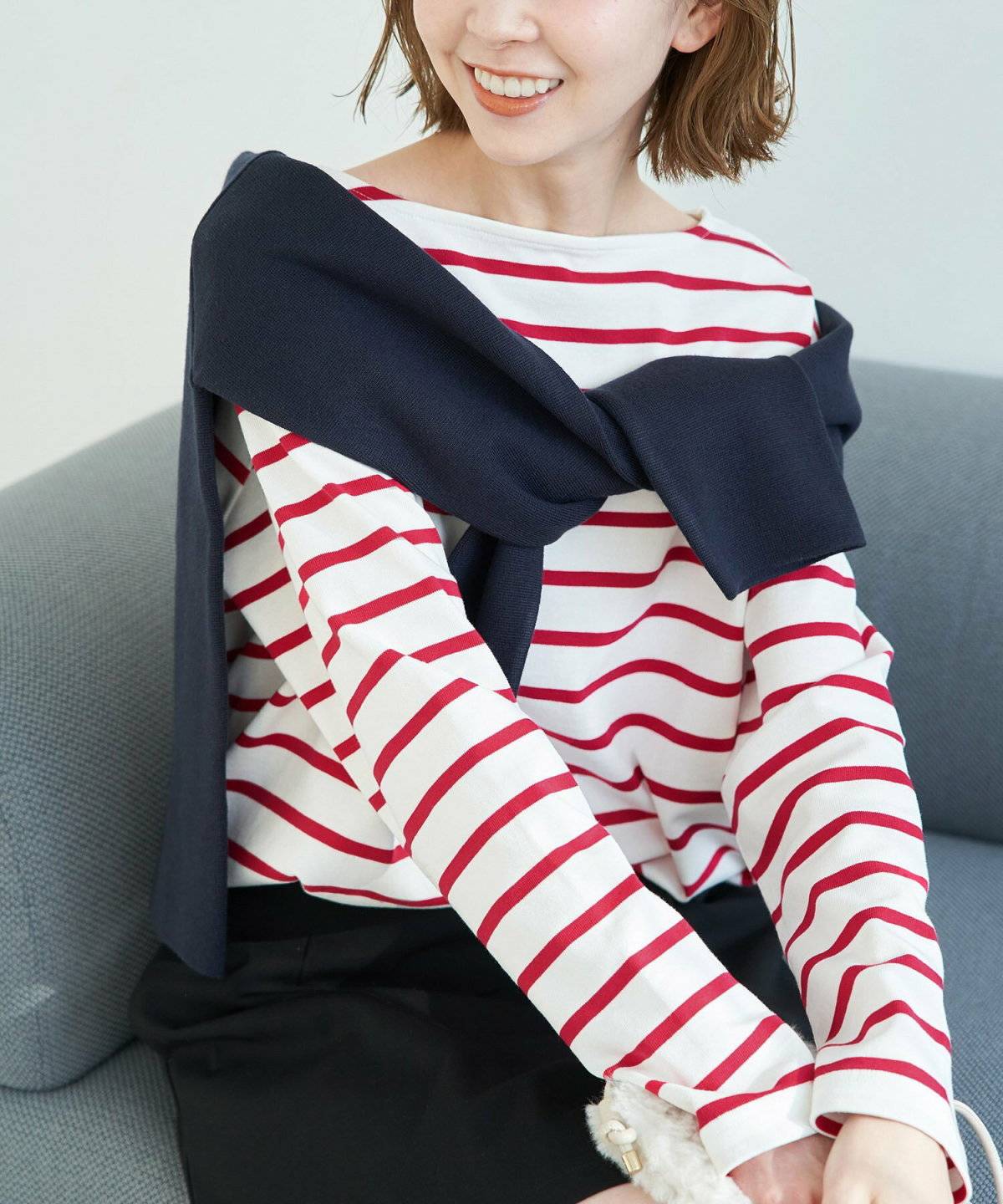 ボーダートップスコーデ