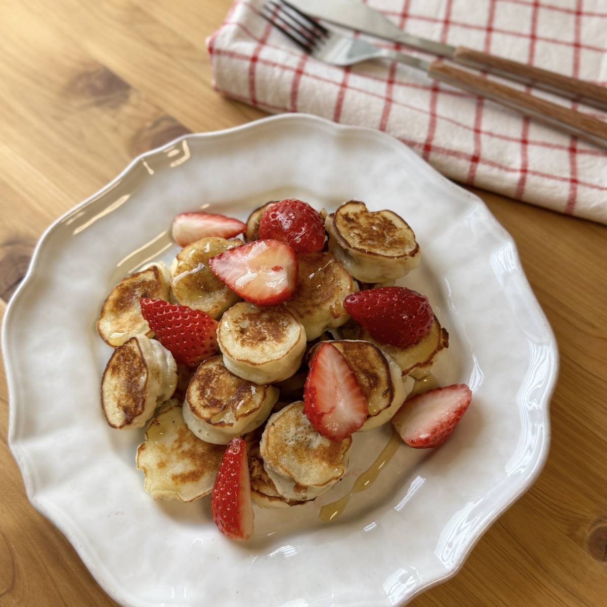 森永公式の「卵不使用　バナナプチパンケーキ」のレシピ