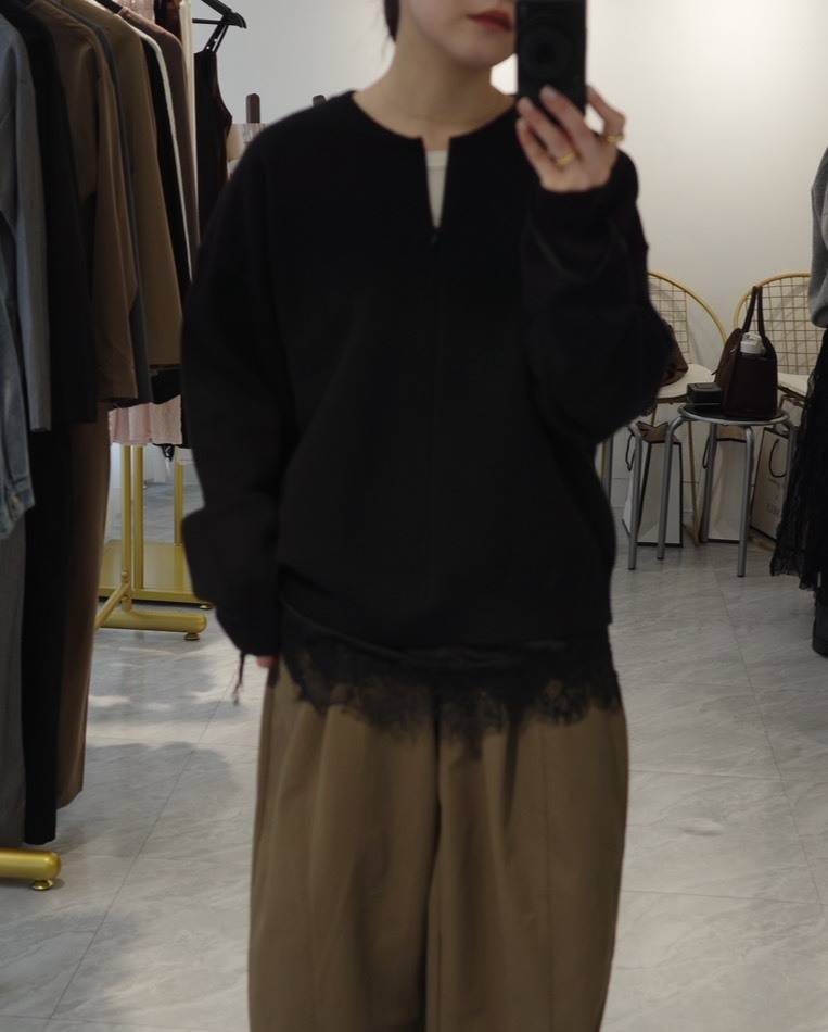 ラジエム ハーフジップニット