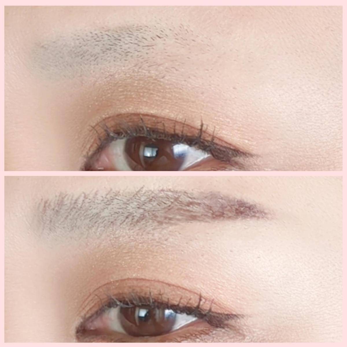 エテュセアイエディションスキニーブロウライナービフォーアフター画像