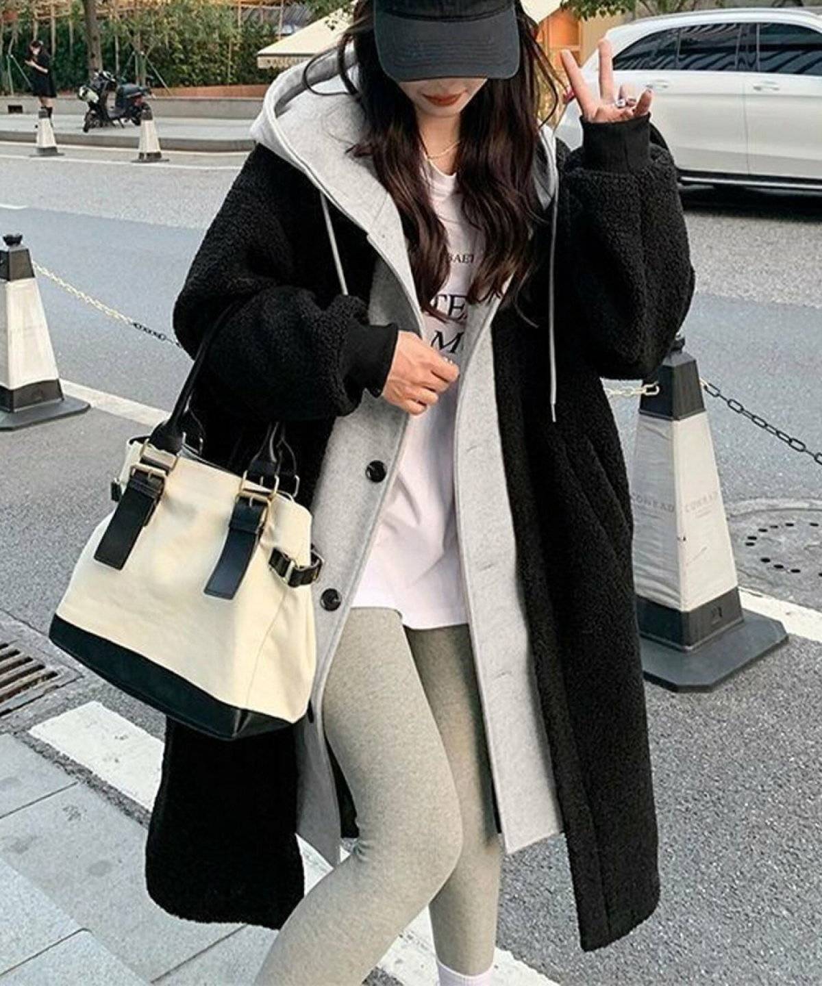 ボアコートコーデ