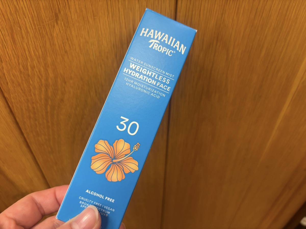 HAWAIIAN TROPIC ウェイトレス ハイドレーション ウォーター サンスクリーン ミスト
