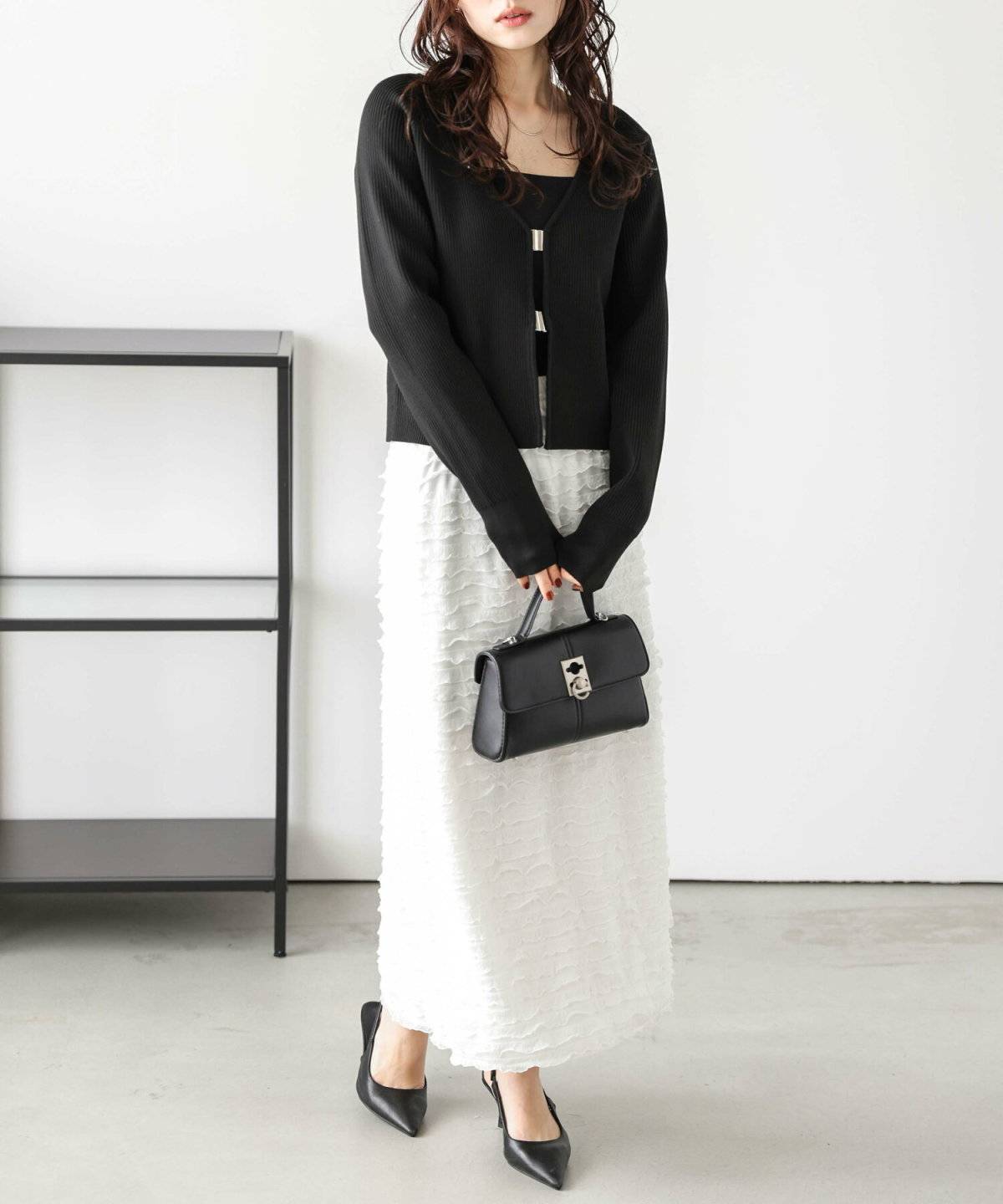 ニットキャミソールコーデ