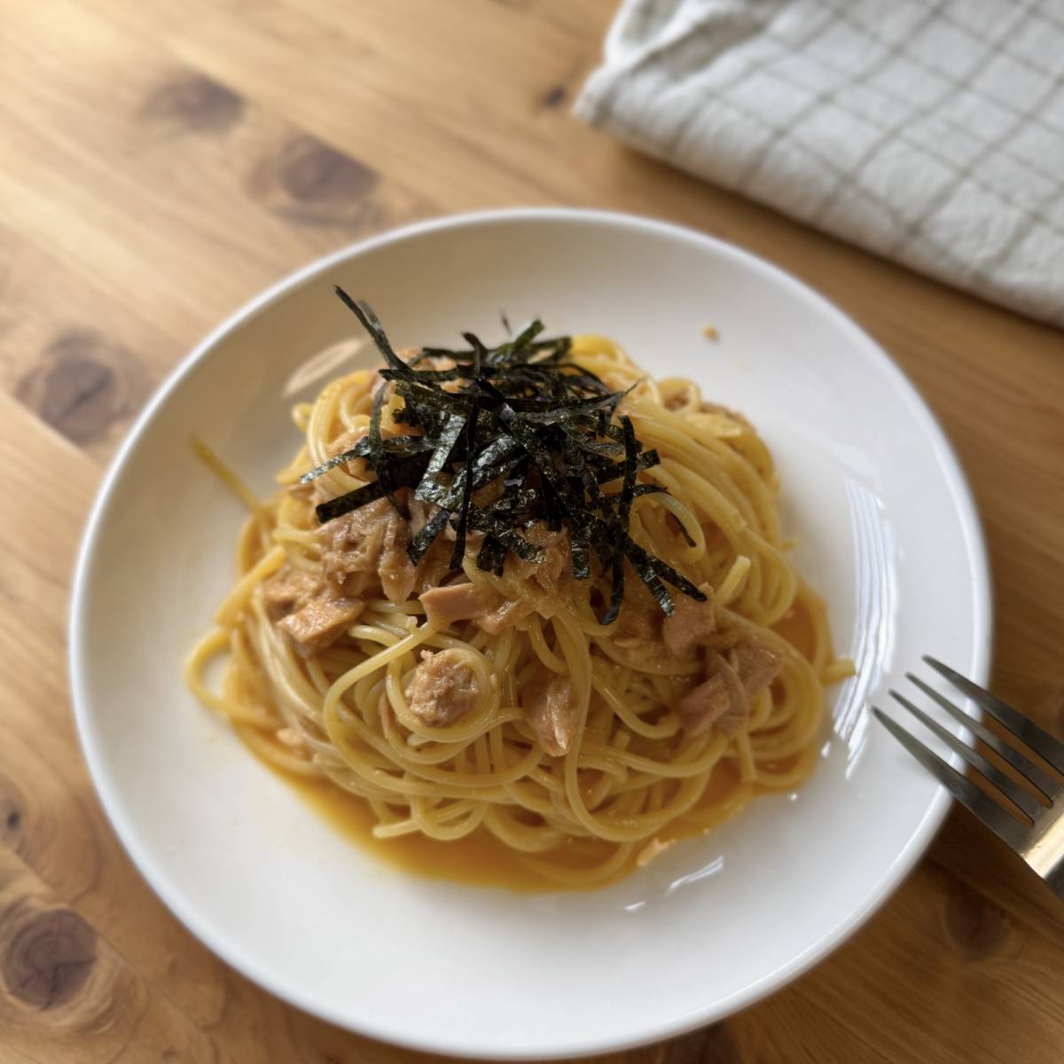 マ・マー公式の「混ぜるだけで簡単♪ツナのかまたまパスタ」のレシピ