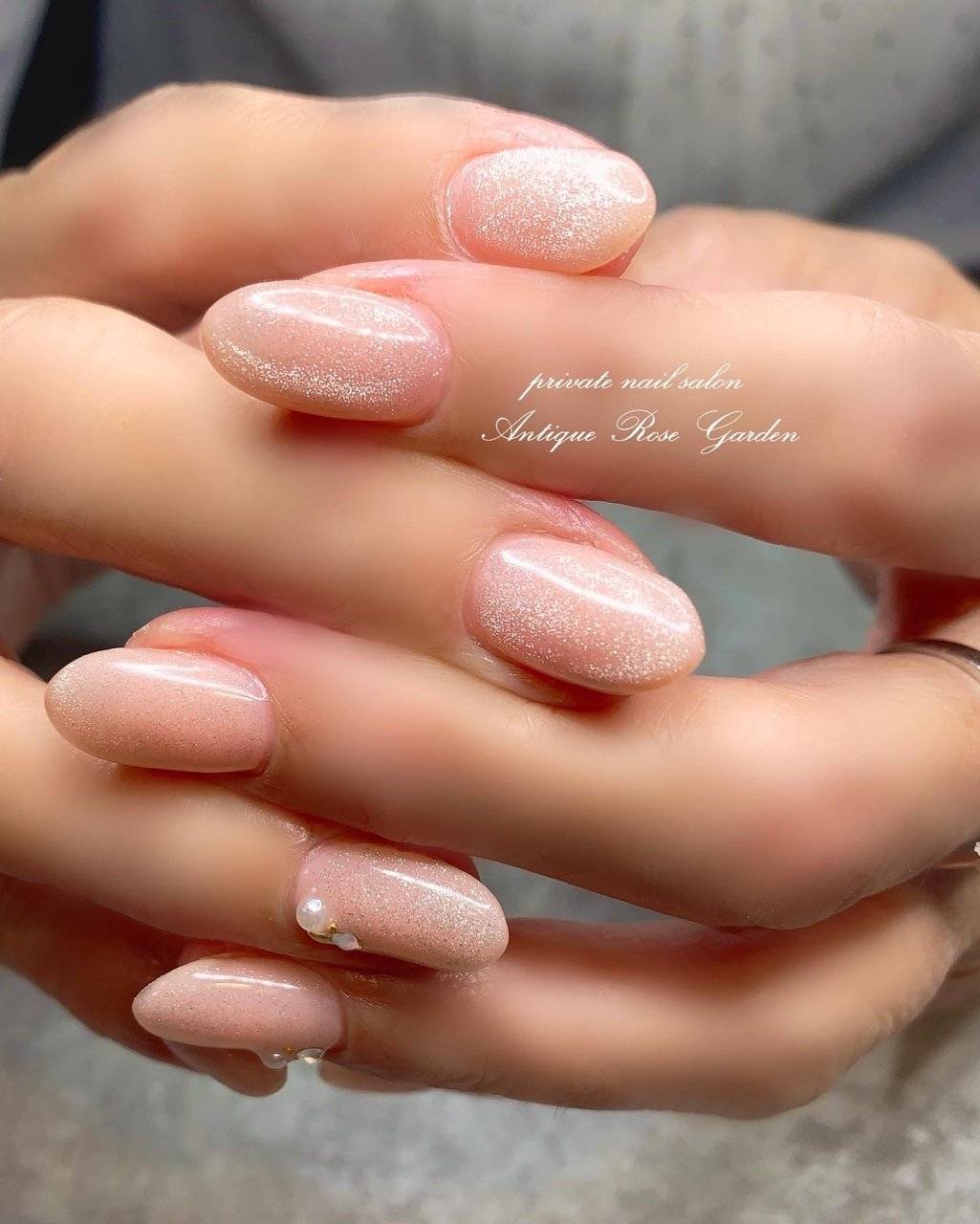 ピーチピンクネイル