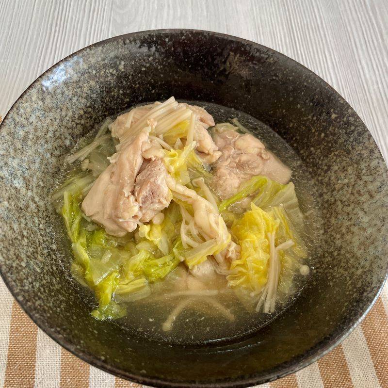 JAグループ公式の「白菜と鶏肉のしょうがスープ」のレシピ