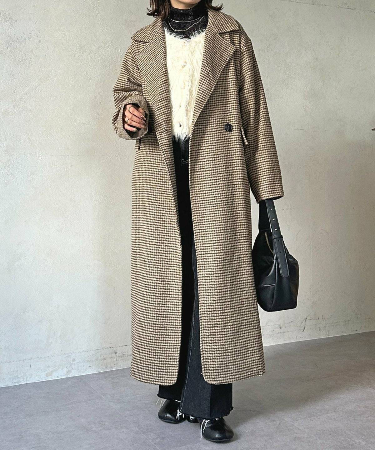 冬コーデの女性