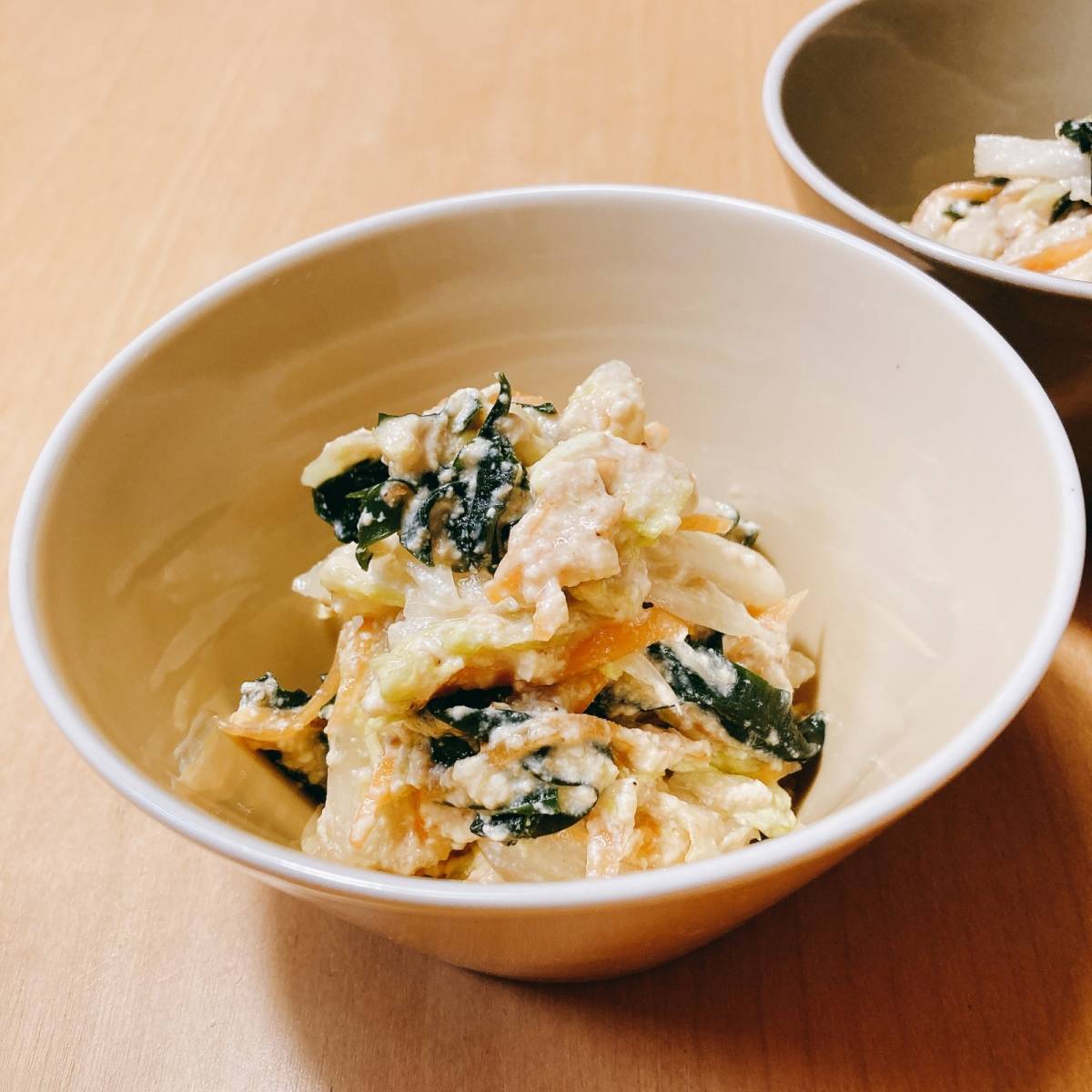 JAグループ公式の「人参白菜の白あえ」のレシピ