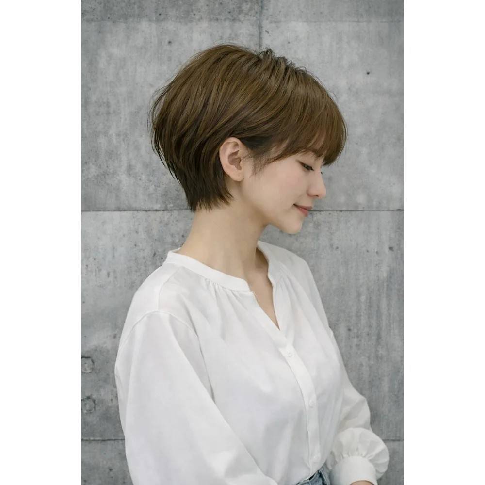 美シルエットな前下がりショート