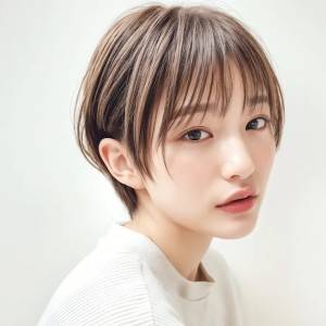  束感のあるレイヤーショート 