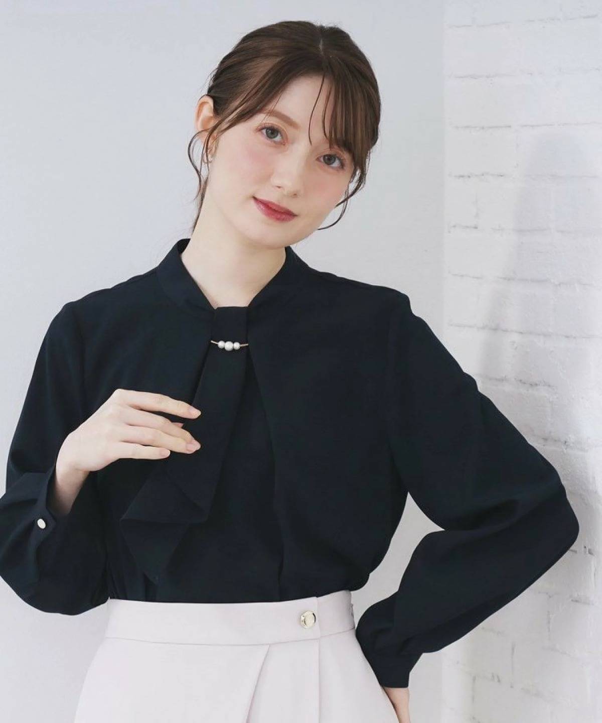 index ボウタイタックブラウス