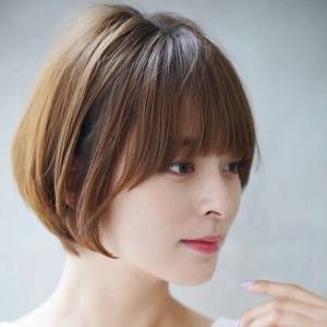  まとまりやすい丸みボブ 