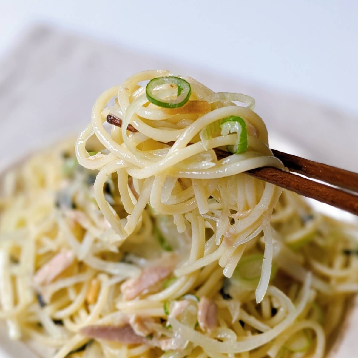 永谷園公式の「お茶づけ海苔冷製パスタ」のレシピ