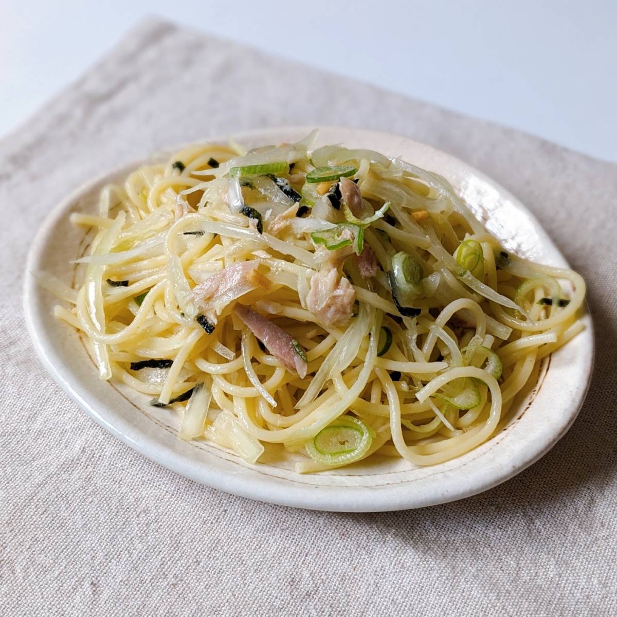 永谷園公式の「お茶づけ海苔冷製パスタ」のレシピ