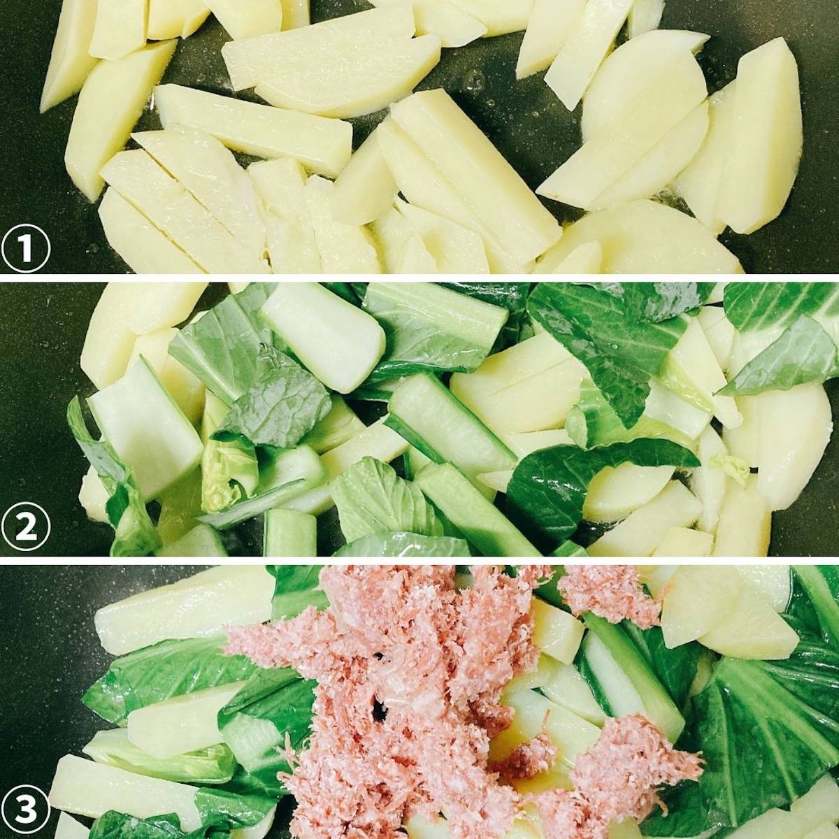 JAグループ公式の「じゃがコンビーフホウレン草のバター炒め」のレシピ