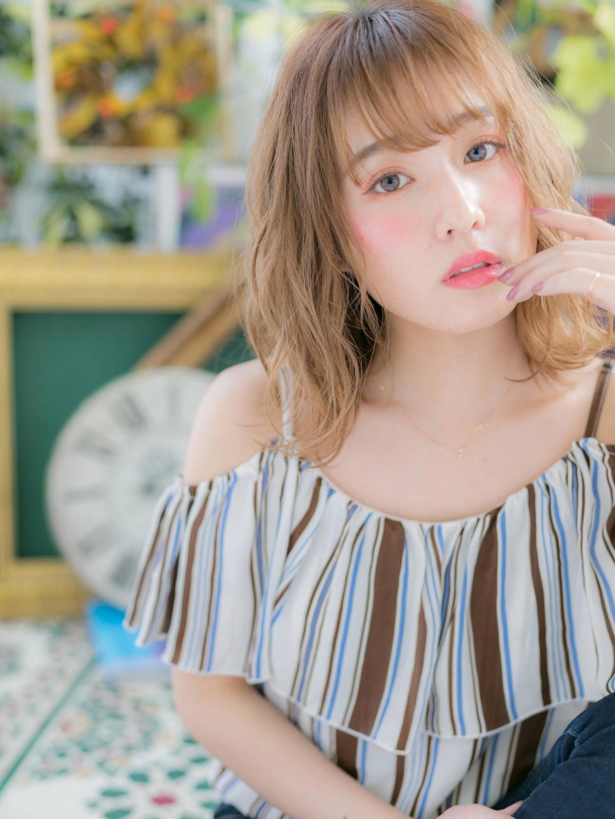 ほつれ感ニュアンスパーマボブ