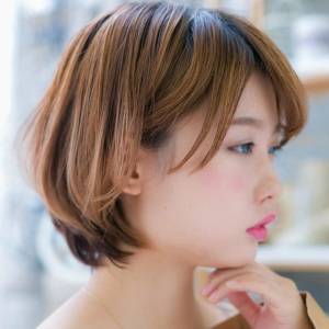  ナチュラル丸みボブ 