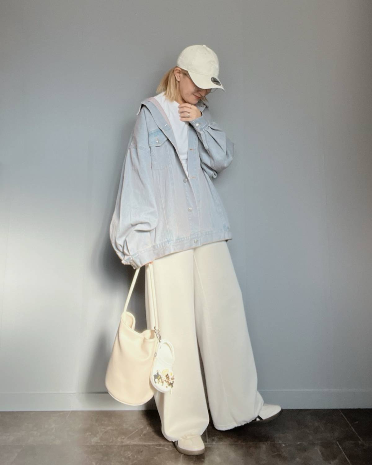 オーバーサイズのデニムジャケットを合わせる♡