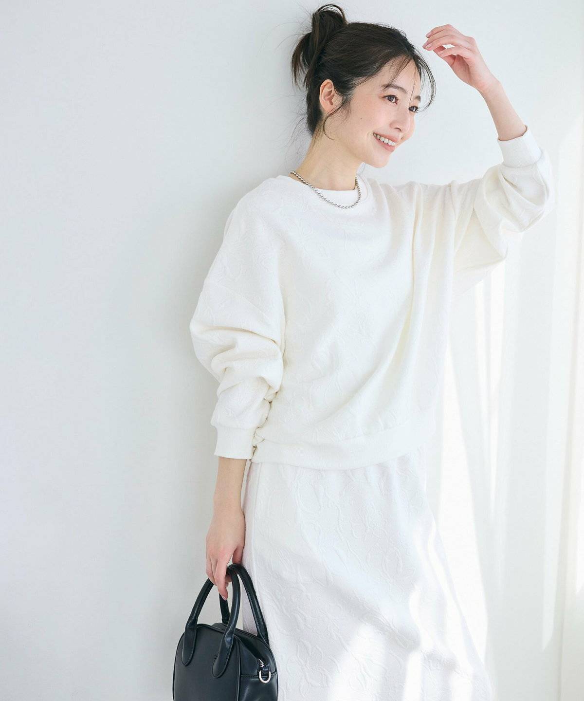 オールホワイトコーデ