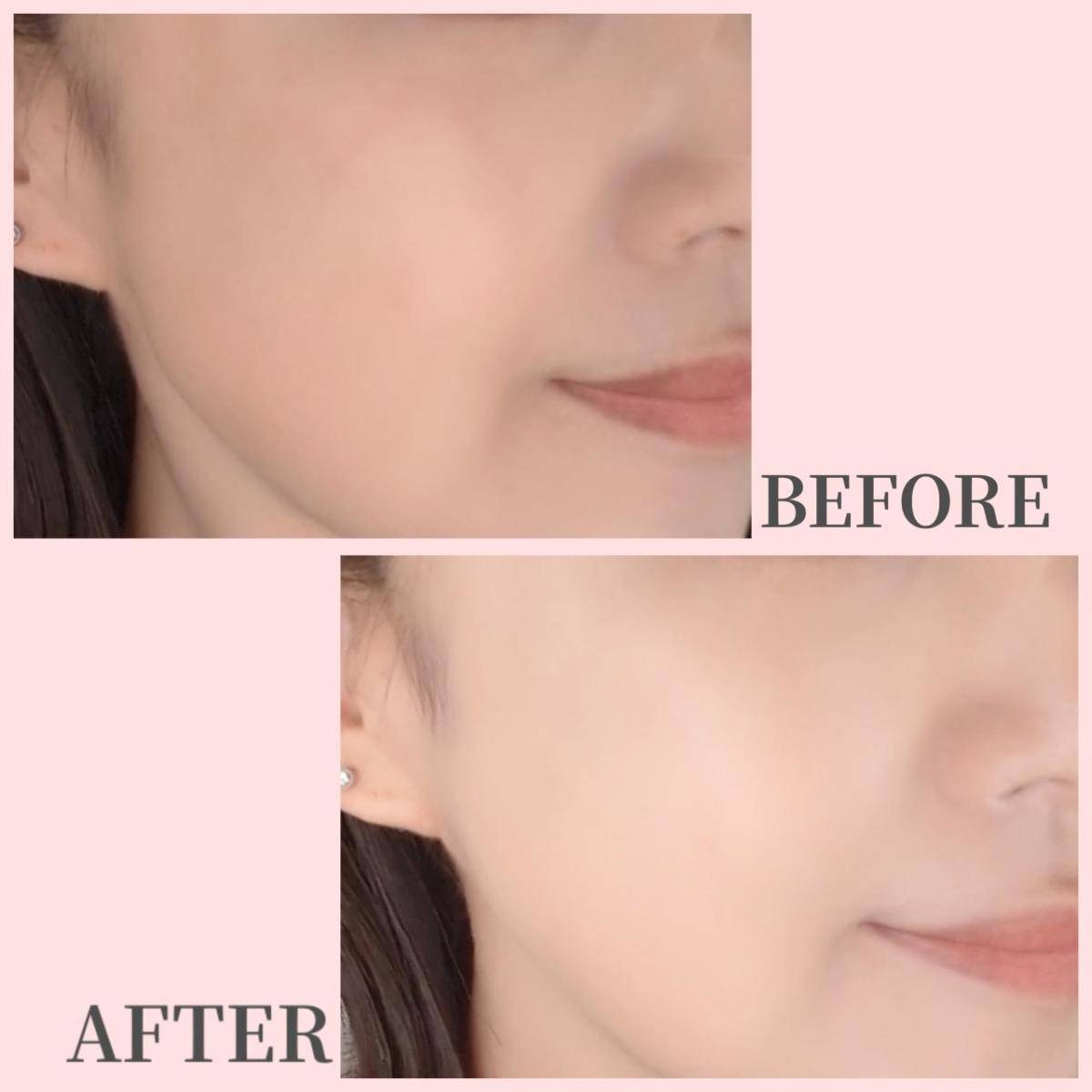 ハナバイヒンスベールフィットUVトーンアップビフォーアフター画像