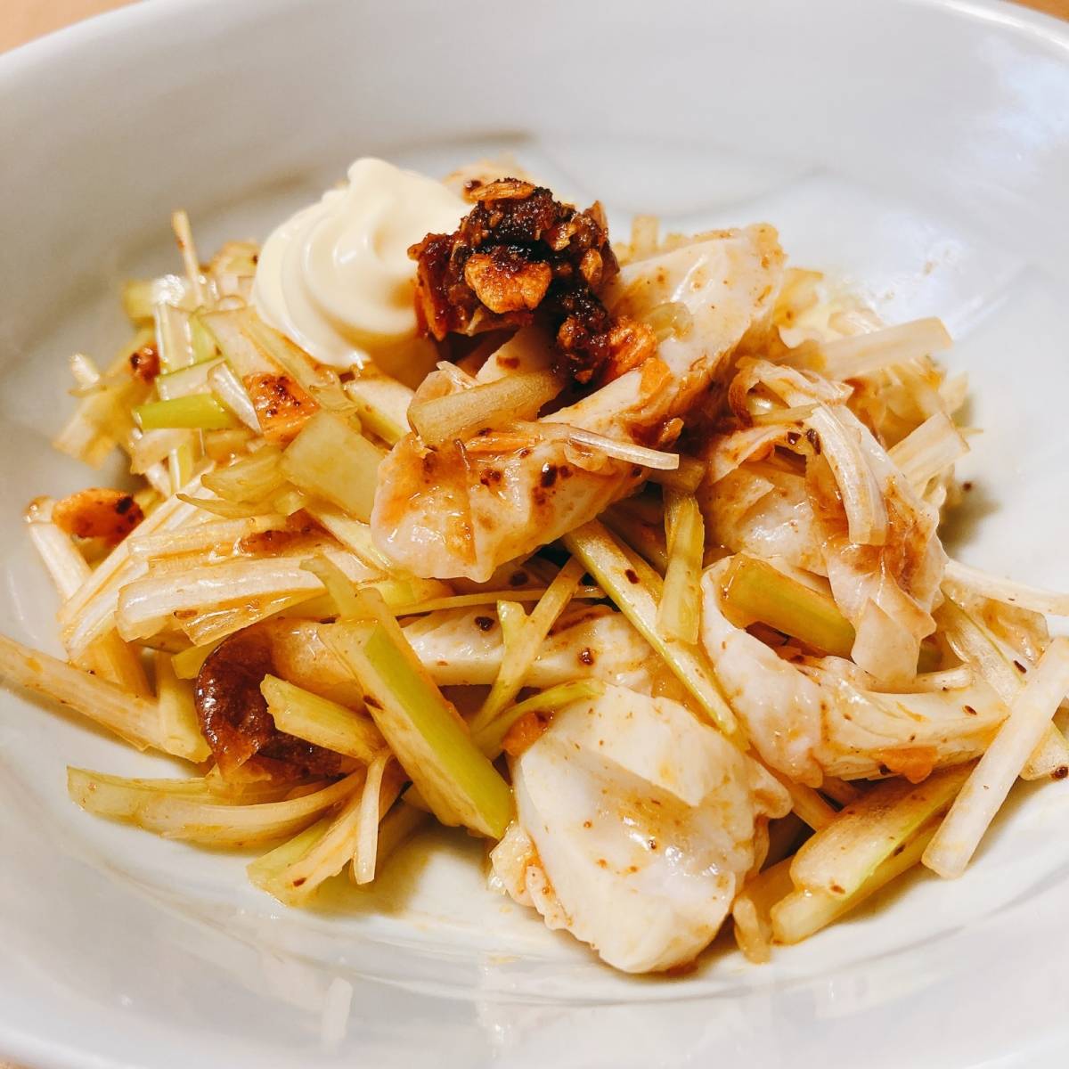 紀文公式の「焼ちくわのねぎラー油あえのレシピ」のレシピ