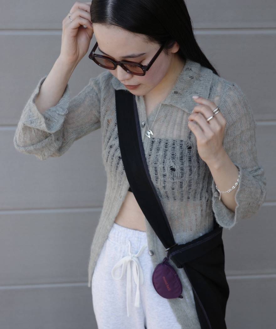 ohotoro メッシュニットカーディガン