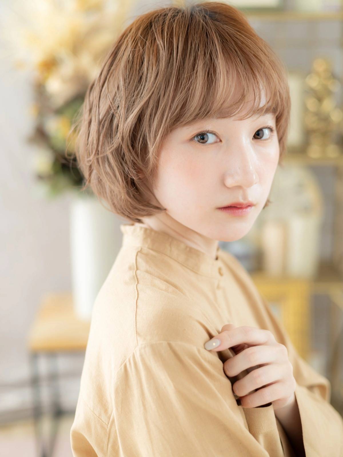 やわらかマッシュパーマショート