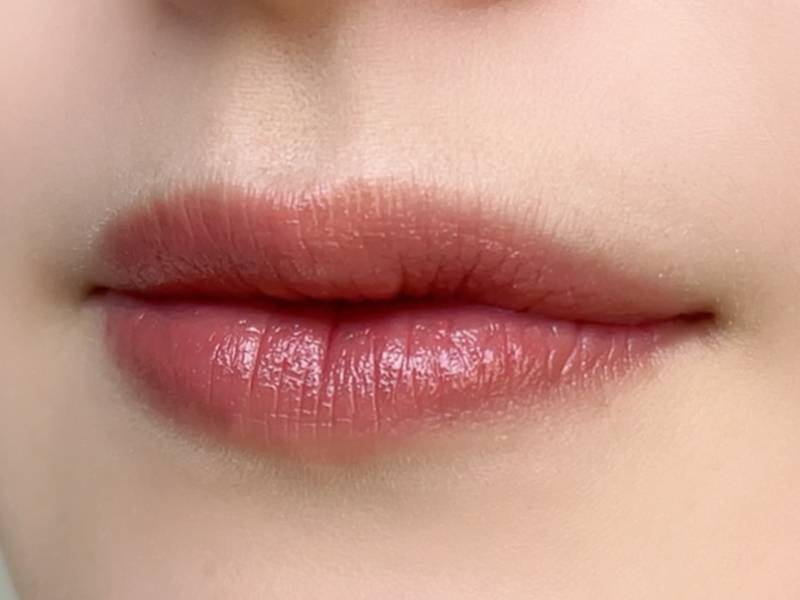 リップモンスター19を唇に塗った画像