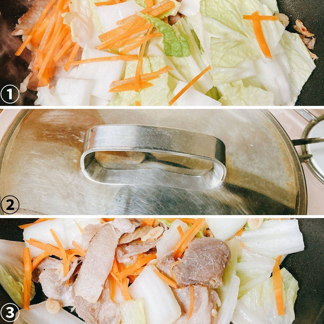 JAグループ公式の「干し海老豚肉の野菜炒め」のレシピ