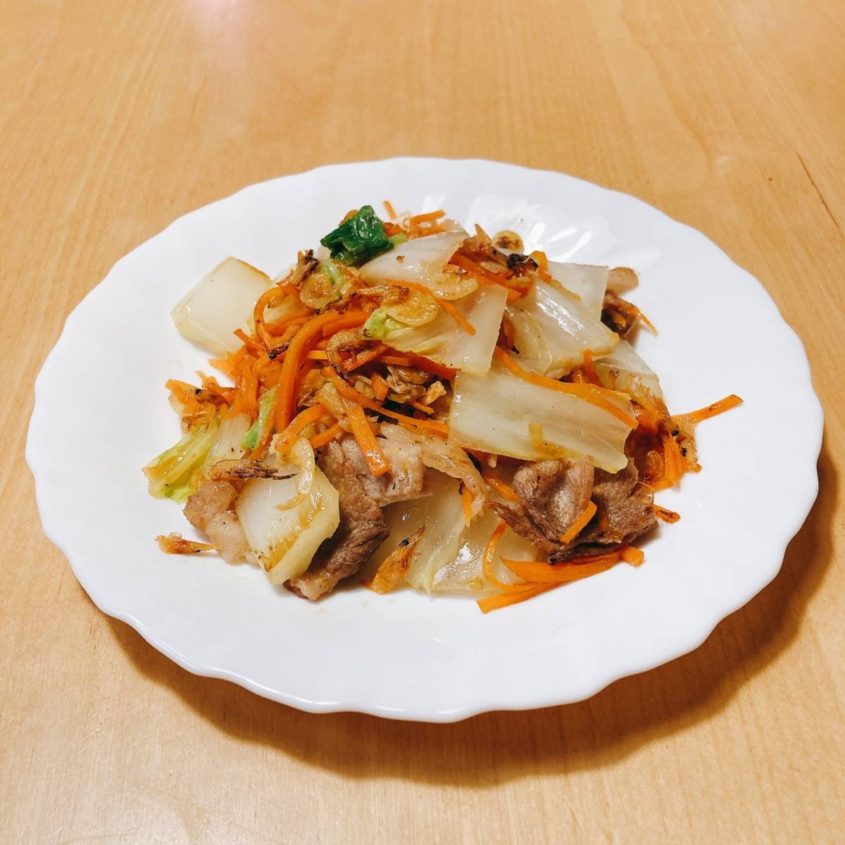 JAグループ公式の「干し海老豚肉の野菜炒め」のレシピ