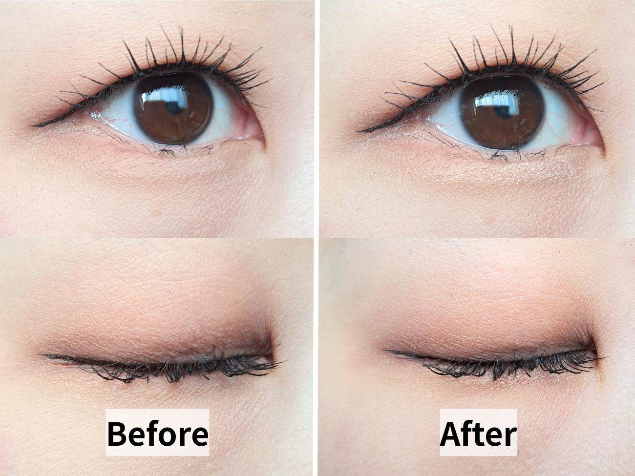 Wonjungyo(ウォンジョンヨ) メタルシャワーペンシル　02 サンドムーンの仕上がりビフォーアフター比較画像