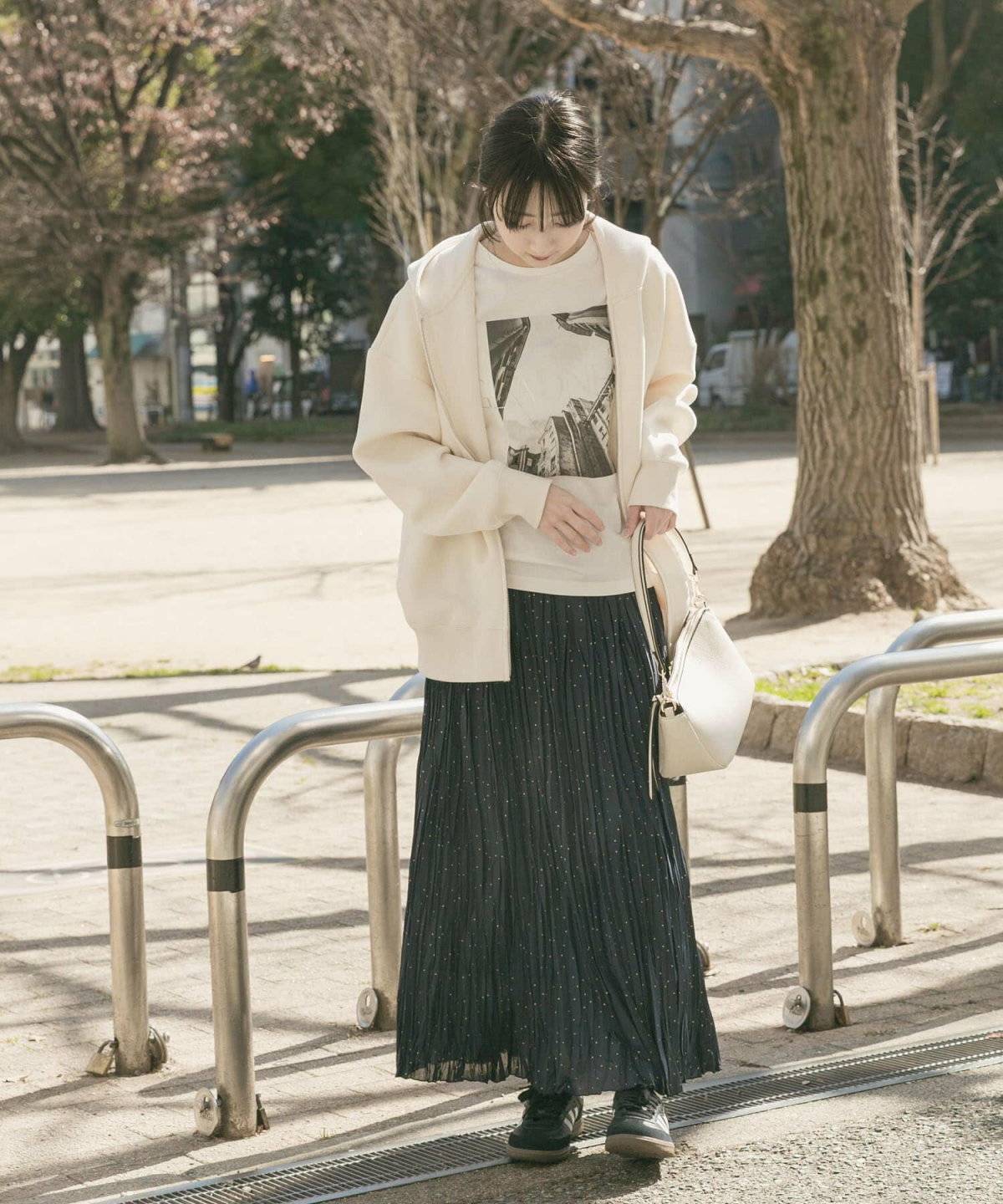 冬コーデの女性