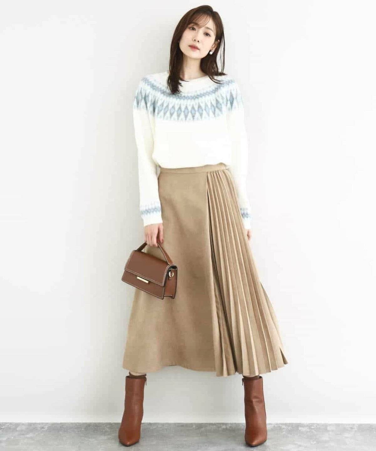 冬コーデの女性