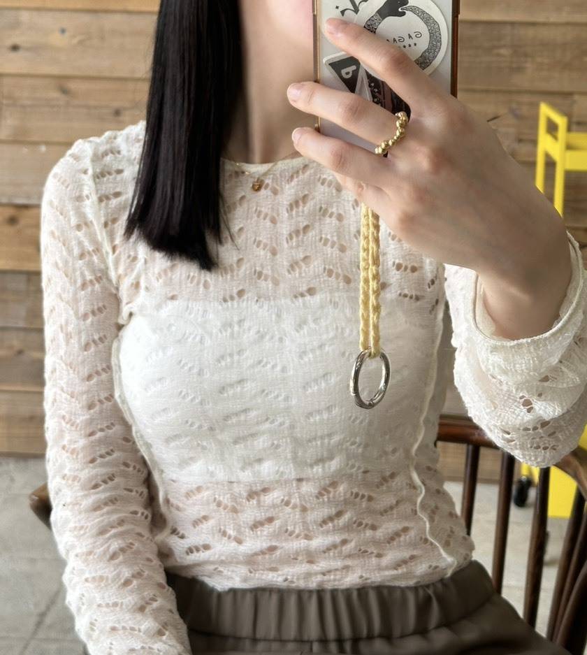 TODAYFULのレースシアートップス