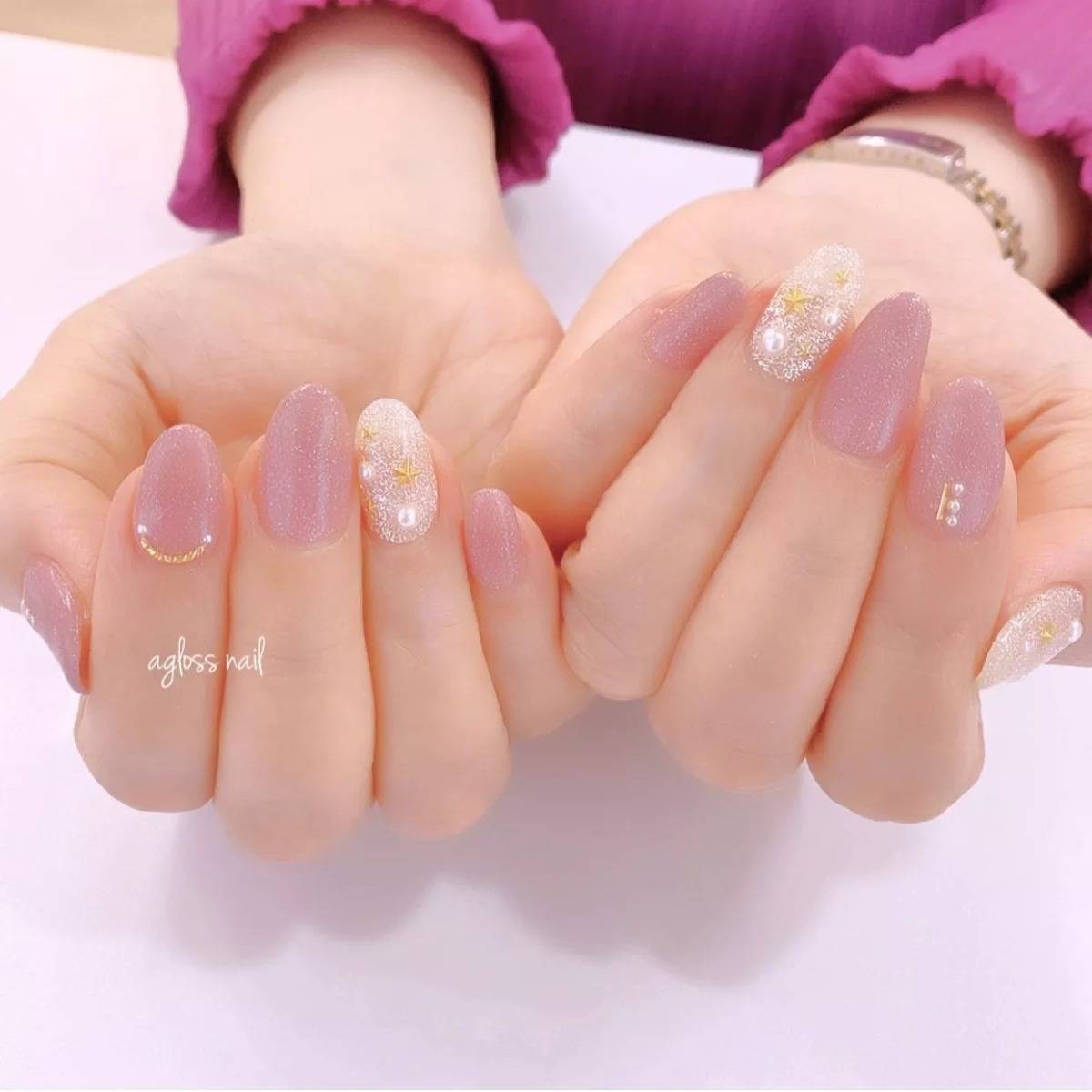 モーヴピンクネイル