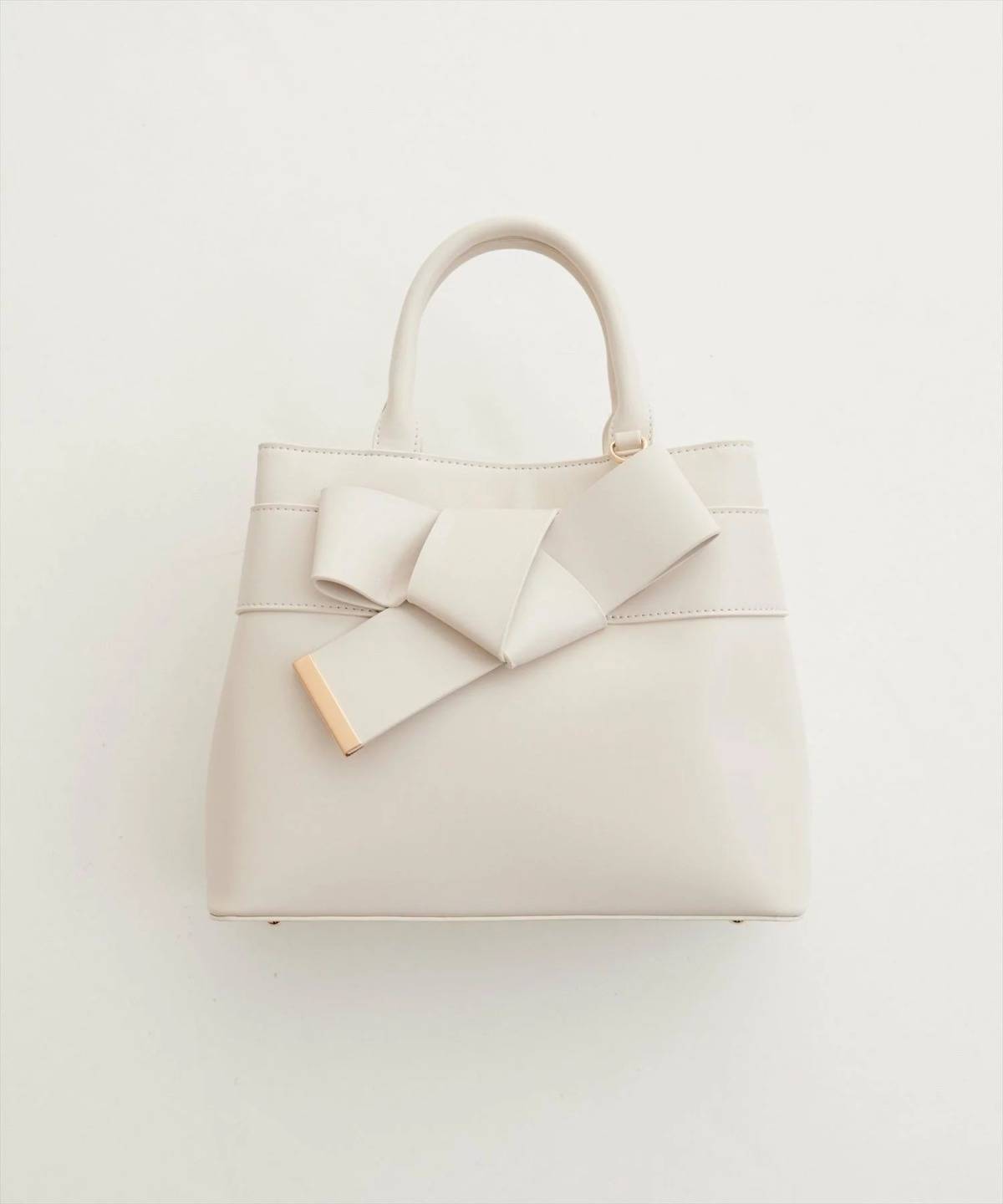 natural couture 合皮リボンアイコンバッグ