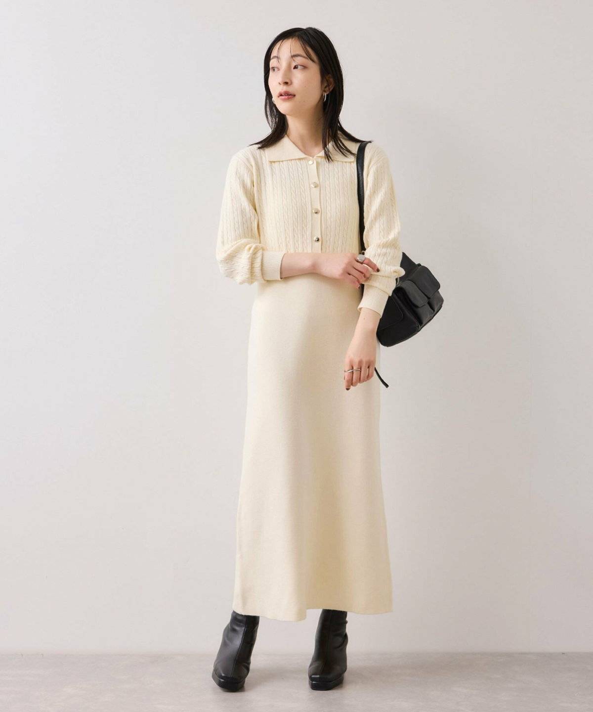 冬コーデの女性