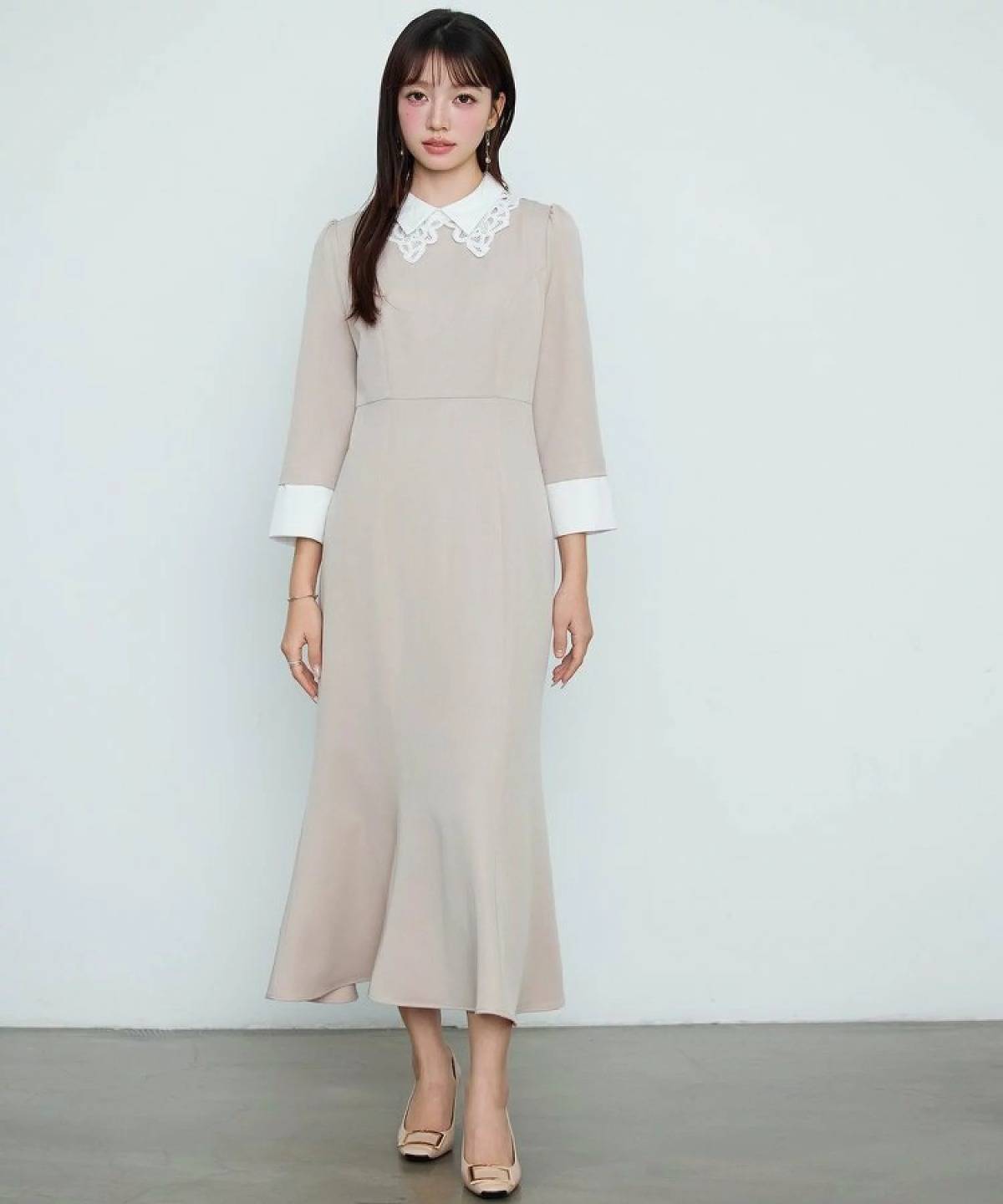 SAISON DE PAPILLON 2wayカラーマーメイドワンピース