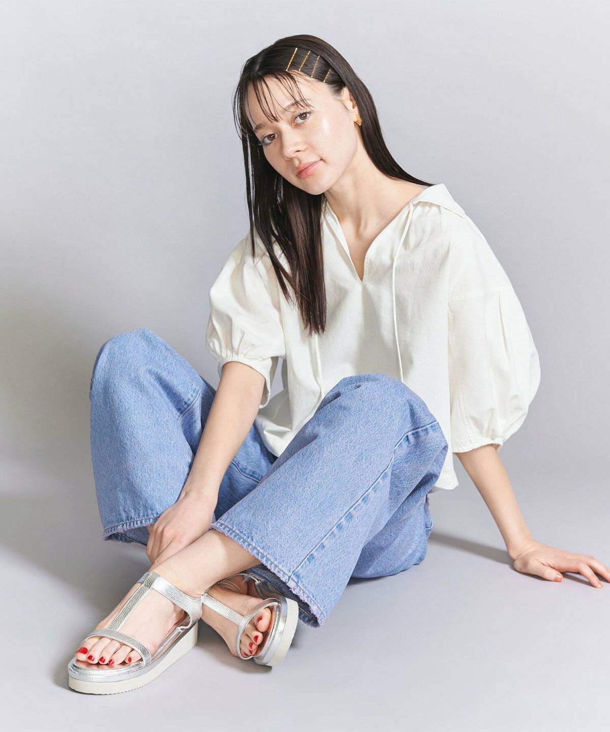 プラットフォームサンダルスタイル